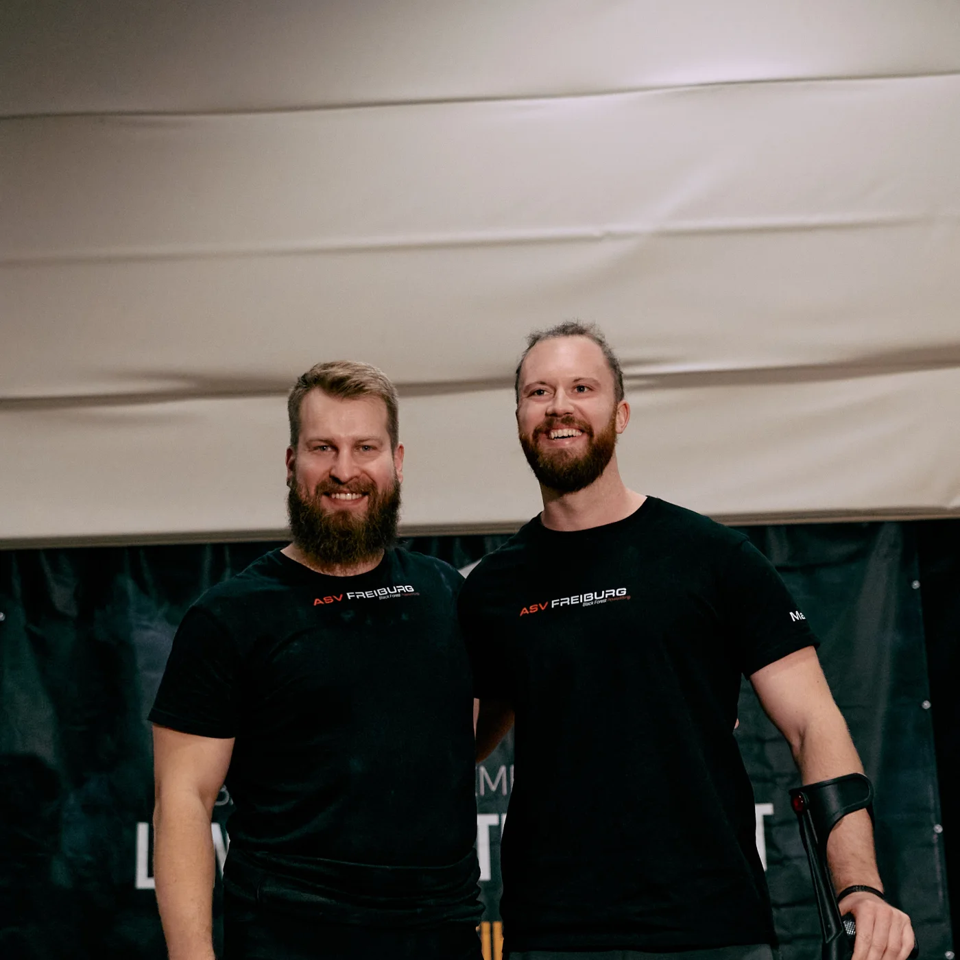 Marvin und Johannes vom Vorstand des Athletiksportvereins Freiburg
